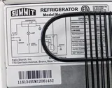 Summit FF5511L Refrigerator Cold Storage Unit 33H VG Condition USA