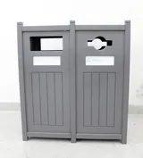 Clean River 2 Compartments Recycling Stations Furniture Waste Management System