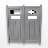 Clean River 2 Compartments Recycling Stations Furniture Waste Management System