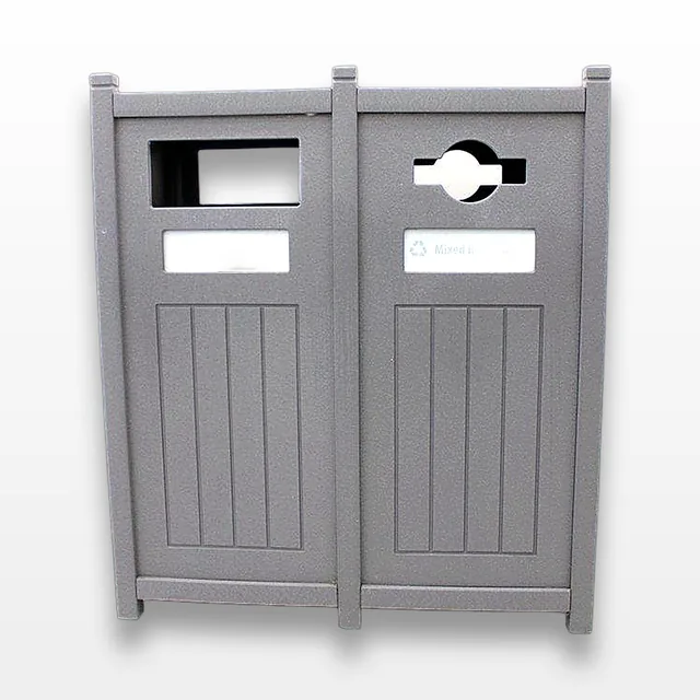 Clean River 2 Compartments Recycling Stations Furniture Waste Management System