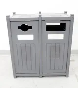 Clean River 2 Compartments Recycling Stations Furniture Waste Management System