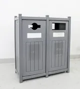 Clean River 2 Compartments Recycling Stations Furniture Waste Management System