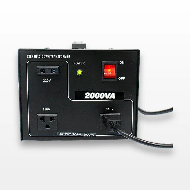 Grainger International 30C522 Voltage Converter, 2000W, Steel, 110-220V