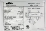Summit UF22W Convertible Refrigerator-Freezer 21cu.ft Frost-Free