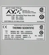 Affymetrix GeneChip Hybridization Oven 645 - Pre-owned, 100-240V