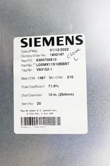 Siemens LGSMX11S10BBBT Laboratory Air Terminal - Controlled Air Supply