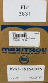 Maxitrol 3831 MAXRV91-2''2'' Gas Pressure Regulator, 1psi, Set of 2, New