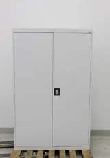 Sandusky Wardrobe Steel Freestanding Cabinet, 1 Shelf, Recessed Handle, White