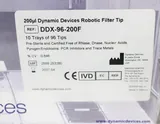 Dynamic Devices DDX-96-200F 200µl Robotic Filter Tips for Liquid Handling