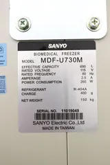 Sanyo MDF-U730M Biomedical Freezer -30C Cold Storage For Laboratory