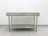 Amtekco Stainless Steel Lab Table with Backsplash for Industrial Use