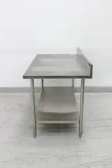 Amtekco Stainless Steel Lab Table with Backsplash for Industrial Use