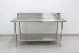 Amtekco Stainless Steel Lab Table with Backsplash for Industrial Use