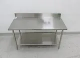 Amtekco Stainless Steel Lab Table with Backsplash for Industrial Use