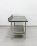 Amtekco Stainless Steel Lab Table with Backsplash for Industrial Use
