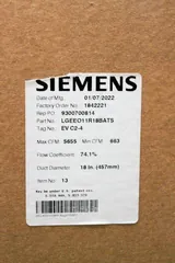 Siemens LGEEO11R18BATS Exhaust Air Terminal, New, 2022, Efficient Ventilation