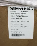 Siemens LGSMX11S08BHBT Laboratory Air Terminal Supply New