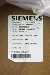 Siemens LGSMX11S08BHBT Laboratory Air Terminal - New, Unused, Scratch and Dent