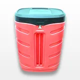 N/A 8' Curved Container Storage on Wheels - Portable Plastic Organizer