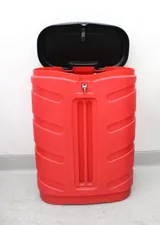 N/A 8' Curved Container Storage on Wheels - Portable Plastic Organizer