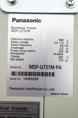Panasonic MDF-U731M Biomedical Freezer -30C Laboratory Storage