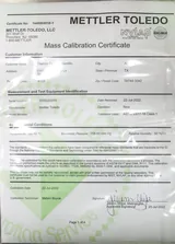 Mettler Toledo WEIGHT,10KG,ASTM Calibration Weight New with Certification