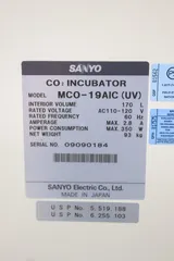 Sanyo MCO-19AIC UV CO2 Incubator Humidity & Temperature Control, 170L
