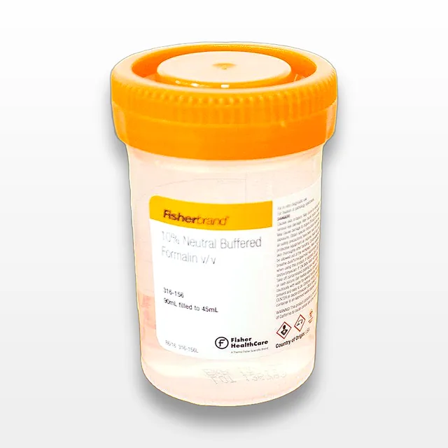 Fisherbrand 10% Neutral Buffered Formalin Color-Coded Prefilled Containers 90mL