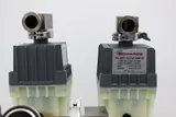 Edwards Dual E2M28 Vacuum Pump Set with Drip Pan, Dual-Stage, Quiet Operation