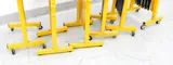 Uline H-2733, H-2734 Portable Folding Safety Barrier Set with Frame Sign Holder