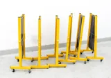 Uline H-2733, H-2734 Portable Folding Safety Barrier Set with Frame Sign Holder