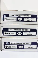 Gilson Standard Test Sieve V8SF Set with HH-SS-Pan for Laboratory Sieving