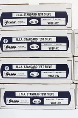 Gilson Standard Test Sieve V8SF Set with HH-SS-Pan for Laboratory Sieving