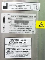 Chart Industries MVE Heco 819P-190AF-GB LN2 Cryogenic Storage Unit