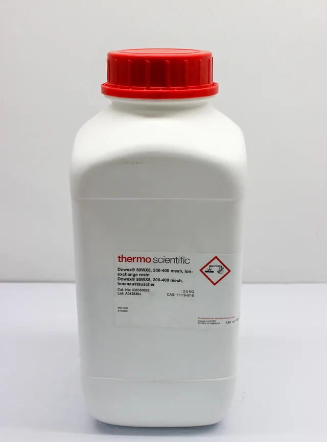 Thermo Scientific Dowex 50WX8 Ion-Exchange Resin, 200-400 Mesh, 2.5 KG