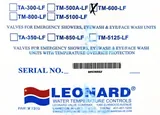 Leonard TM-600-LF Valve Mixing Valve 85F-140F with Wall Support