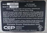 CEP 6506-GU Portable Power Distribution Unit Outdoor Use 120V/220V
