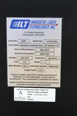 Ilt technologies inc. 119225-005 Laser Workstation UV Ablation 230 VAC