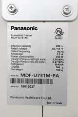 Panasonic MDF-U731M Biomedical Freezer -20 to -30C Upright Cold Wall Manual Defrost