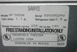 Sanyo HF-5020W Household Freezer -20C, 120V, Good Condition