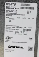 Scotsman UF424A-1A Ice Maker 440lb/24hr Flake Style