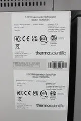 Thermo Scientific TSX505SA 5.5ft Undercounter Refrigerator 100-240V 50/60Hz