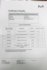 Millipore VS180 Service Kit 87918023 for Routine Laboratory Maintenance