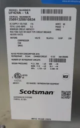 ICE MAKER MACHINE SCOTSMAN UF424A-1A Ice Maker 115V 60Hz