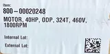WEG W40 NEMA Motor 04018OT3E324T 40HP 4P 324T 230/460V ODP Cast Iron