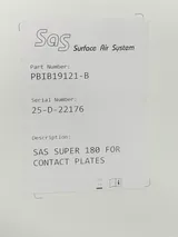 SAS Other Surface Air System SAS Super 180 for Contact Plates Air Handling