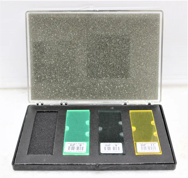 Unknown Calibration Slides Test Slide Kit #7 with Green Blue Yellow Lasers
