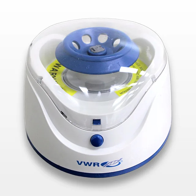VWR C0803 Mini Centrifuge with Quick-Release Rotors, 7500 RPM, Used