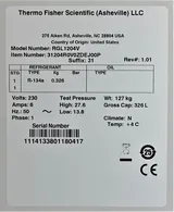Thermo RGL1204V Lab Refrigerator 326L Capacity Glass Door High Performance