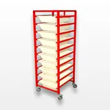 Harloff STC-AL10 Medical Storage Cart Mobile Rack
